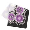 ANNA SUI Printed Handkerchief with Small Flowers and Butterflies (Purple) [100% Cotton] Women's, Approx. 50cm, 109024-0006-03