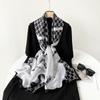 180 * 90cm Summer Women'S New Medium To Long Scarf Shawl Breathable Sunscreen Fashionable Versatile Premium Silk Scarf