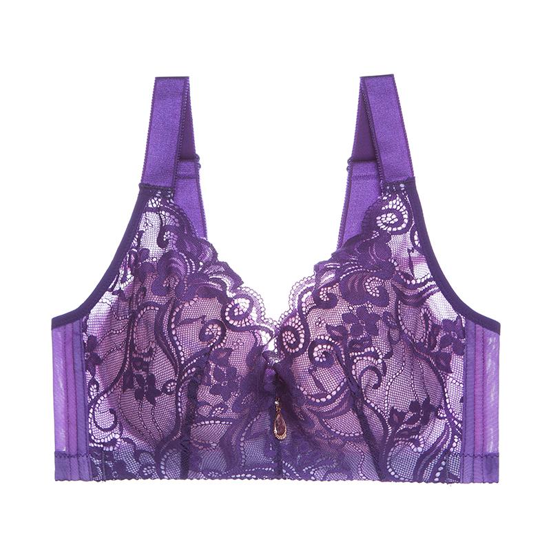 Бюстгальтеры пуш-ап для женщин, сексуальное кружевное нижнее белье с тонкими чашками, беспроводное удобное нижнее белье больших размеров