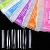 240pcs/box Extra Long False Nails Ballerina French Coffin Nails Press On Nail Full Cover Transparent Gel Tips Capsule Fake Tips