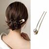 Metal U Shaped Hair Pins,Silver Gold Color Pearl Hair Fork,Hair Sticks U French Simple Hair Accessories For Women Headwear Gifts