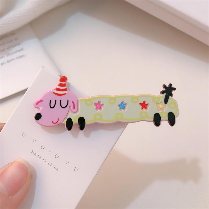 Очаровательная заколка для волос в виде мультяшного щенка - милая девичья заколка в виде утконосика для боковой челки, милый новый стиль аксессуара для волос