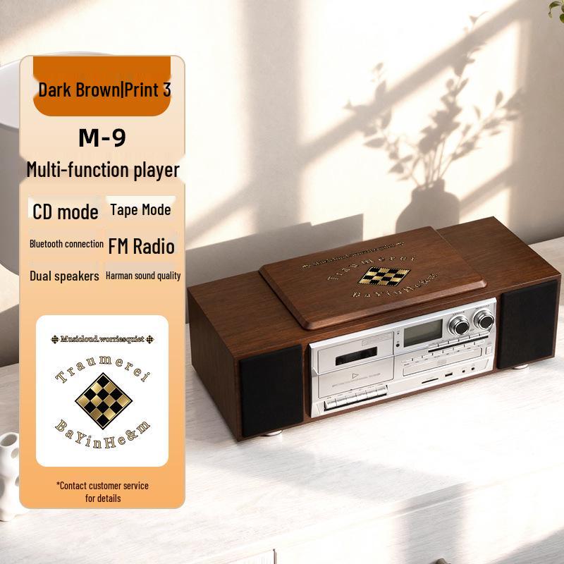 Ретро-магнитофон с CD-плеером Bluetooth, звуком качества Harman и мощным динамиком