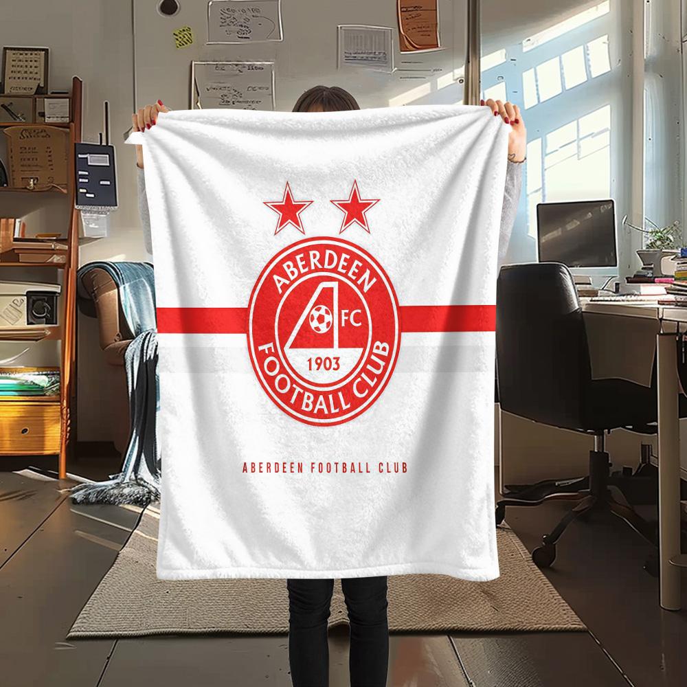 Aberdeen Football Club Flannel Blanket, High quality Comfortable for All Seasons, Home Decor, Warmth and Comfort