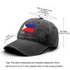 Flag of Filipino Print Adjustable Baseball Hat, Patriotic Flat Cap Trendy Slouchy Sun Visor Raw Brim Snapback Baseball Cap