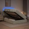 LED Storage Bed with Mattress Light Grey 120 x 200 cm Velvet