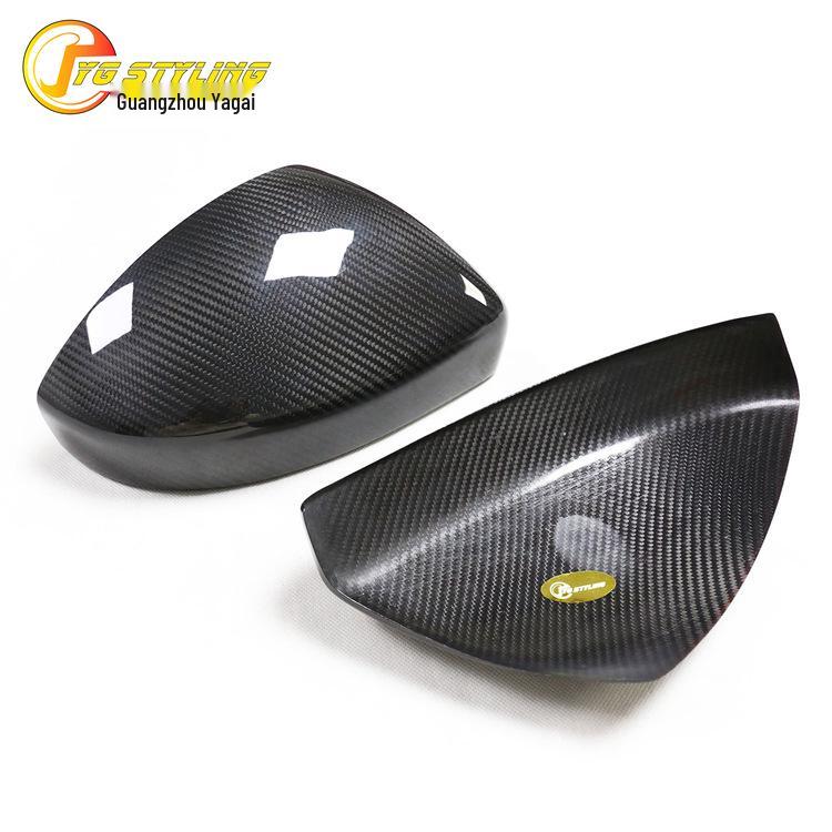 Highly Popular Dry Carbon Fiber Stick-on Mirror Covers for Jaguar F-PACE and E-PACE.