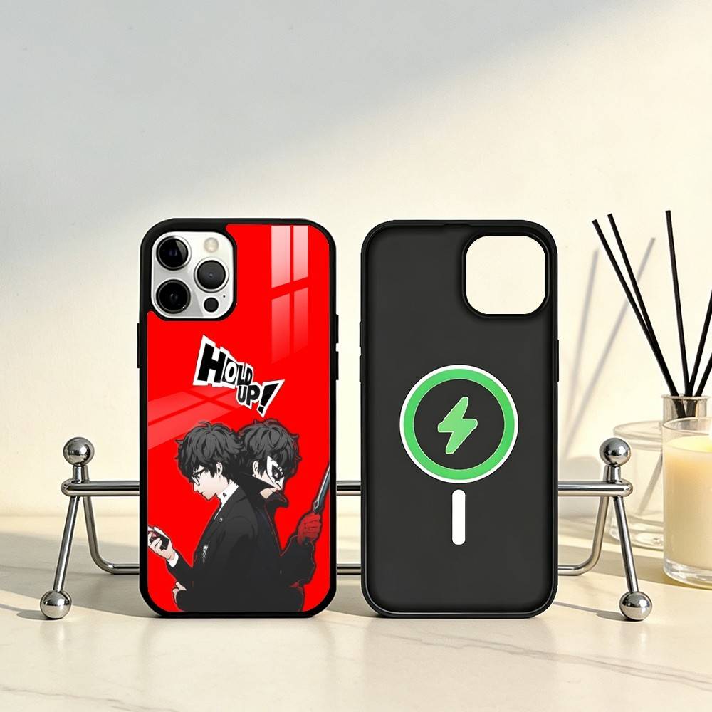 Чехол для телефона P-Persona 5 для iPhone 17, 16, 15, 14, 13, 12, 11 Plus, Pro Max Магнитный для беспроводной зарядки Magsafe