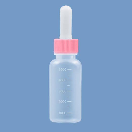 Milk Bottle Clear Scale Soft Nipple Silicone Pet Feeding Bottle for Kitten Puppy