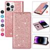 Wallet Leather Bling Glitter Flip Stand Anti-fall Case For Samsung Galaxy Xiaomi Redmi iPhone Huawei Honor Google Case