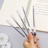 5Pcs Gel Pen Quick Drying Smooth Writing Stationary INS Simple Clear Black Ink Pen for Office