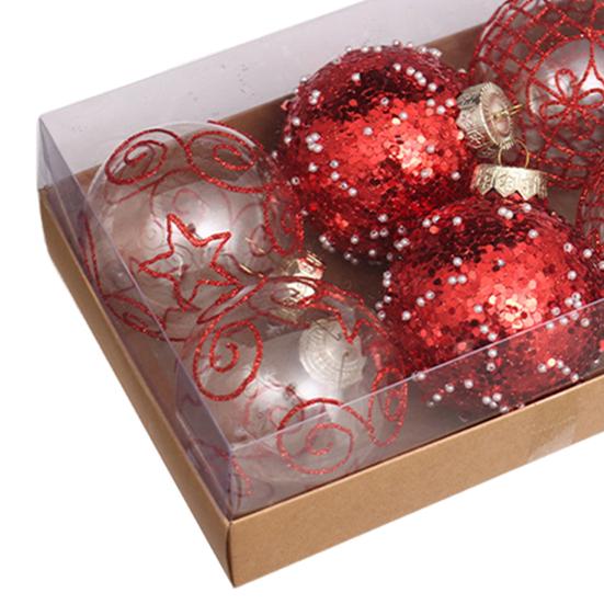 6 шт. небьющиеся рождественские шары украшения елочные подвесные шары уникальные праздничные украшения