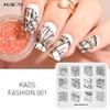 kads Пластины для штамповки ногтей Fashion 001 Design Skirt Lace Image Stamp Templates for Nail Art Stencil for Nails Manicure Tool