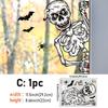 Halloween Self-Adhesive Glass Sticker Window Sticker Style Wall Sticker Door Sticker Diy Horror
