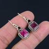 Natural Ruby Garnet Gemstones Earrings Solid 925 Sterling Silver Handmade Drop Dangle Earrings Jewelry For Valentine's Day Gift
