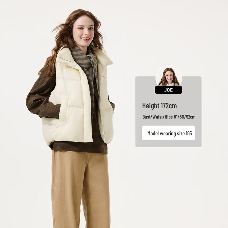 Tanboer Women's Lightweight Stand-Collar Down Vest