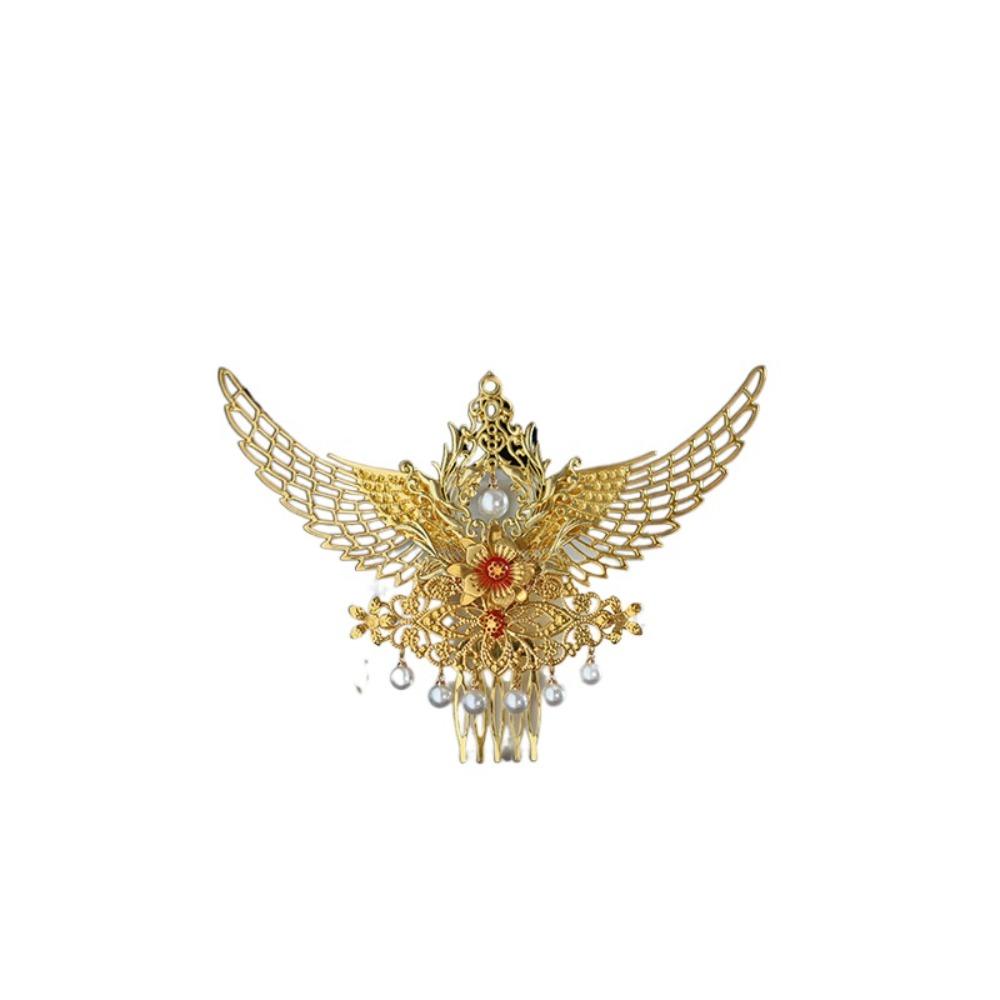 Золотая заколка для волос в китайском стиле, цветочная женская палочка для волос, аксессуары для волос, расческа для волос Hanfu, девочка