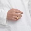 Classic Gold Wedding Rings 316L Steel Pair Beautiful 2 Pieces