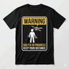 Dad Fix In Progress Warning Funny Father's Day Black Graphic Unisex T-shirt