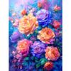 5d DIY Diamond Painting Cross Stitch Colorful Rose Flowers Diamond Embroidery Mosaic Full Round Drill Home Decor