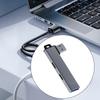 Portable Aluminum Alloy USB3.0 Hub USB3.0 Docking Stations for Laptops and Desktops Plugs and Play High Performances