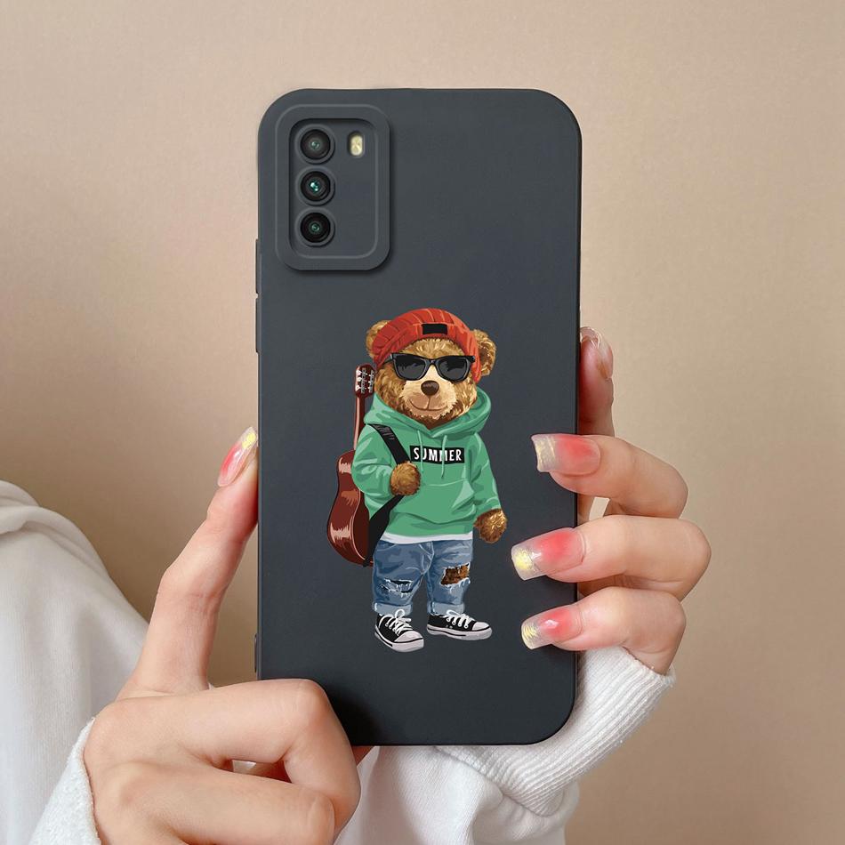 For Poco M3 Pro Case Cartoon Soft Liquid Silicone Full Coverage Anti Drop Phone Shell For Xiaomi Poco M 3 Pro M3Pro Bumper Funda