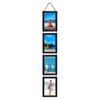 6/7-Inch Wall Hanging Photo Frame Rustic Solid Wood Vertical Collage Display Frame