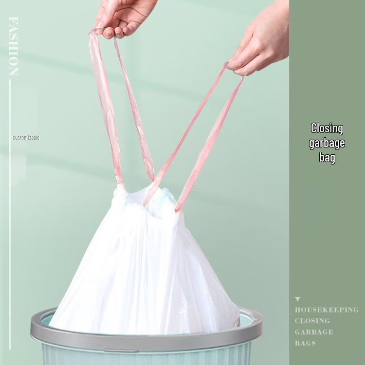 Утолщенные мусорные мешки с автоматической затяжкой для уборки дома