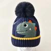 Dinosaur Baby Boy Bonnet Covering Yarn Newborn Hat Warm Children Knitted Hats  Kids