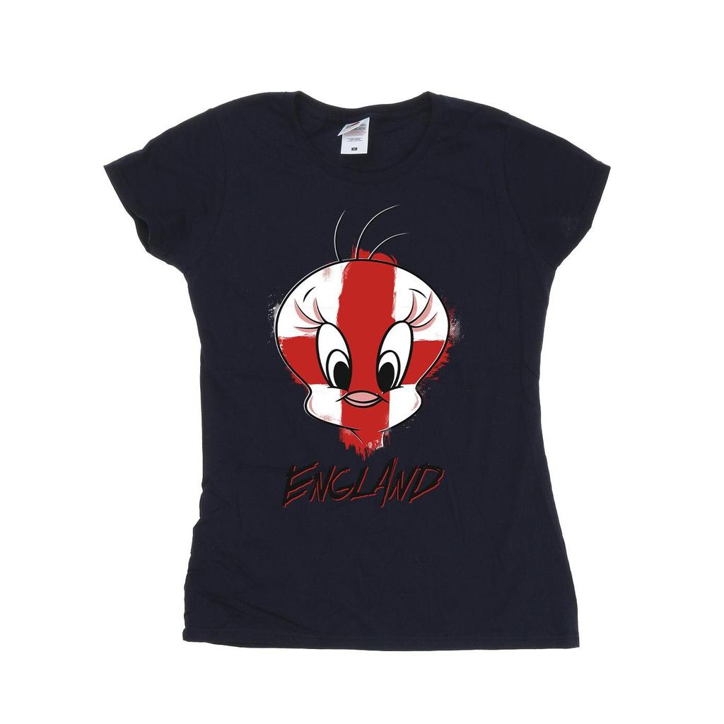 Looney Tunes Womens/Ladies Tweety England Face Cotton T-Shirt