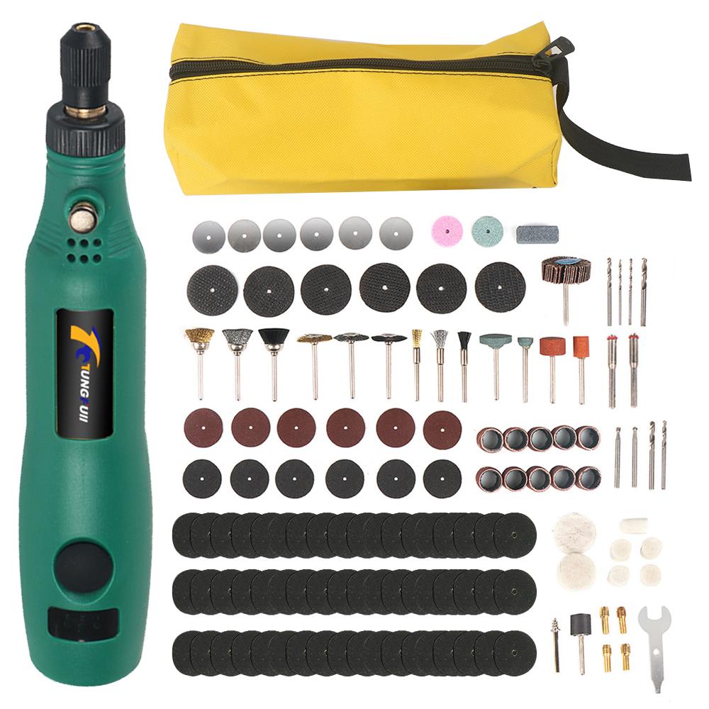 Tungfull Mini Cordless Rotary Tool Handheld 3.7V Drill Power Rotary Tool Mini Drill for Engraving, Sanding, Polishing, Carving