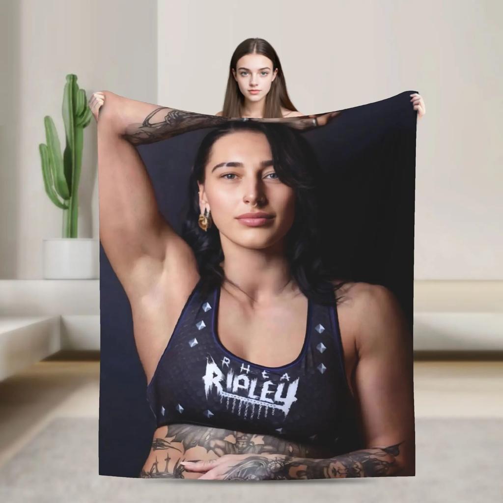 Rhea Ripley Soft Plush Blanket for Bed or Sofa Aesthetic Flannel Bedspread for Boys and Girls Bedroom Throw Cover