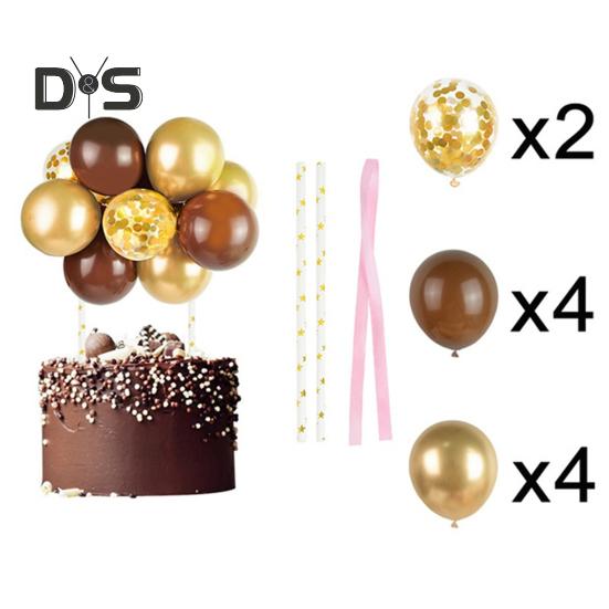 10 шт. 4-дюймовые воздушные шары для украшения торта с днем рождения, мини-шарики для украшения торта своими руками, украшение для выпечки на годовщину, день рождения, вечеринку в честь рождения ребенка