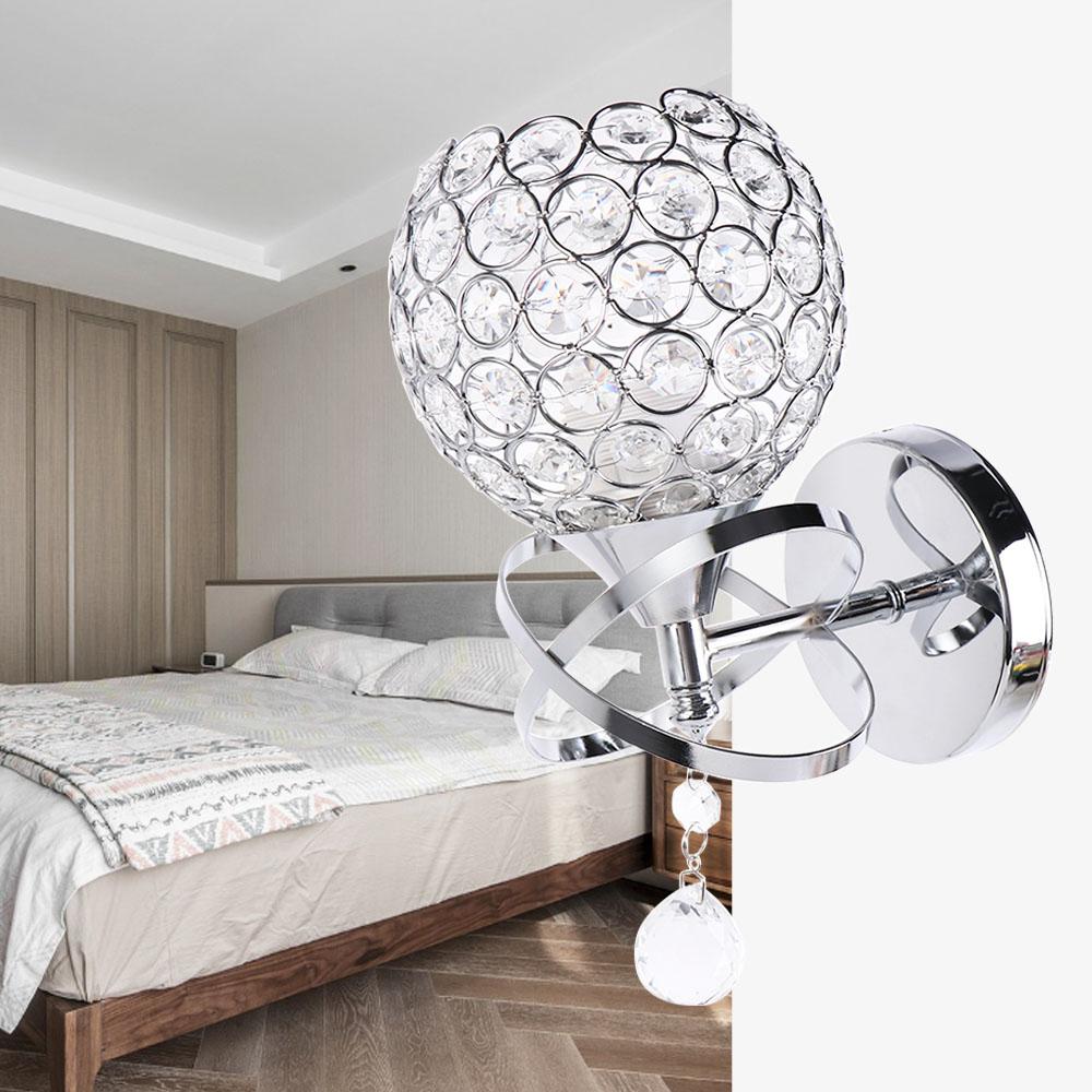 Предметы интерьера Роскошный настенный светильник Простой подвесной хрустальный бра Освещение Современный креативный прикроватный светильник для дома