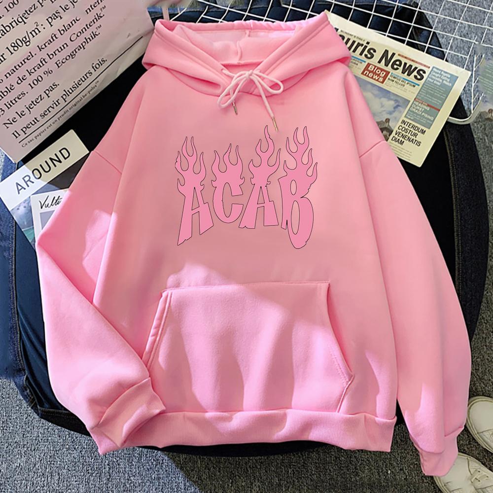 Письмо ACAB Толстовки с капюшоном Женские одежда bratz Оверсайз Толстовки Мужские Харадзюку Корейский стиль С длинным рукавом Толстовка Bratz