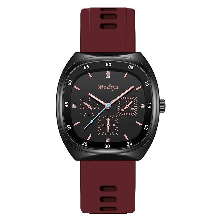 Женские кварцевые часы с высококачественным силиконовым ремешком