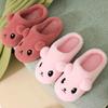 Non-slip Cartoon Dog Warm Home Plus Size Cute Plus Velvet Soft Bottom Cotton Slippers Indoor Cotton Shoes