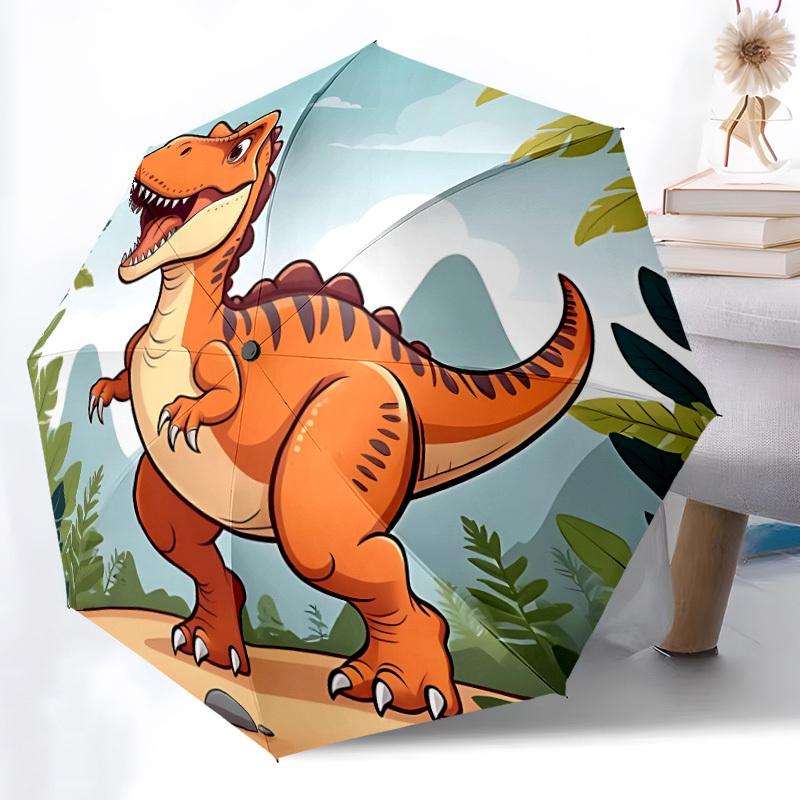 1pc Dinosaur Prehistoric Automatic Open/Close Folding Umbrella - Compact 8-Rib Design, Daily Use, Perfect Gift for Friends & Family yy260327062