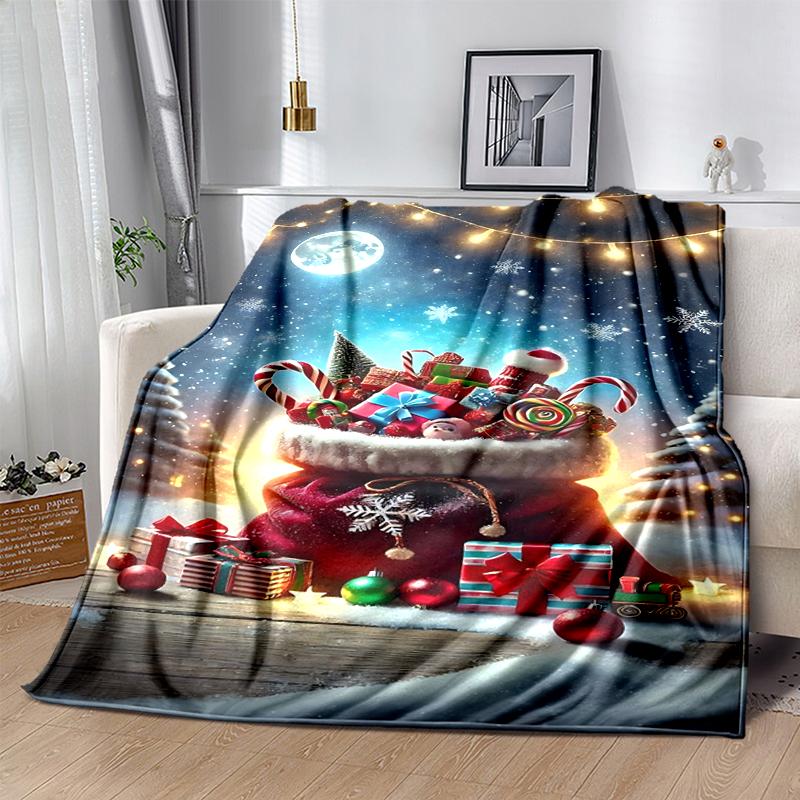 1Pc Christmas Night Magic Blanket Soft And Comfortable Casual Warm Camping Travel Christmas Halloween Gift M292123