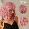 oneNonly Short Pink Wig Natural Wigs for Women Medium Wavy Synthetic Wig Party Heat Resistant Hair