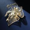 Винтажные жемчужные броши с полыми листьями для женской одежды, пальто, аксессуары для вечеринок, подарки