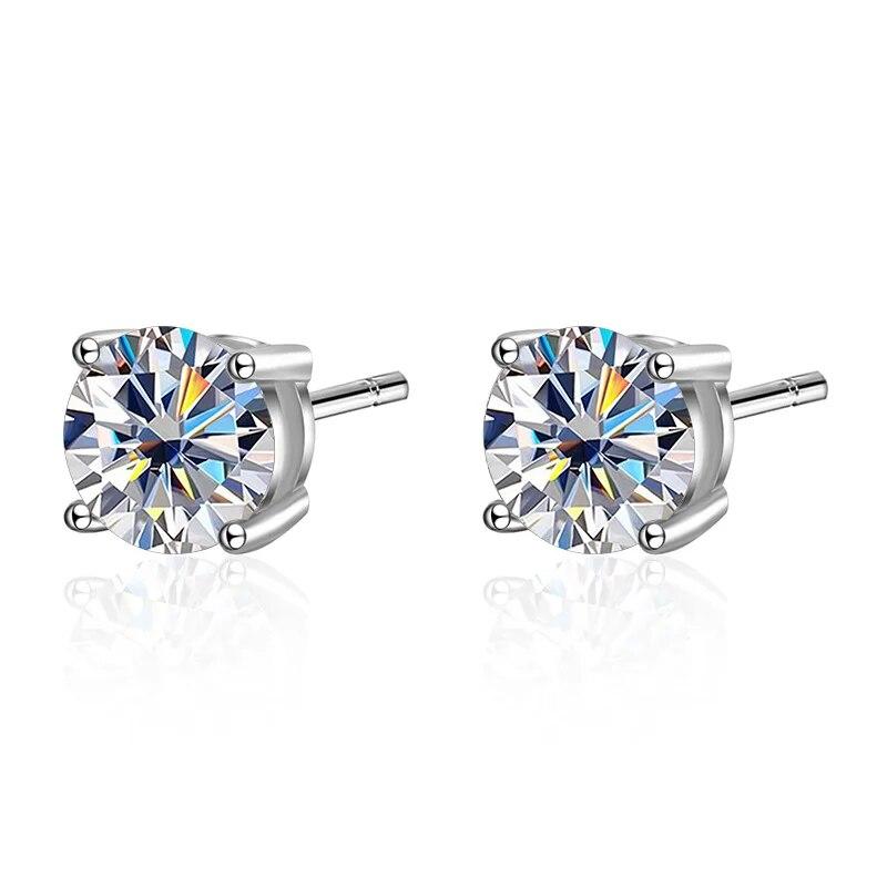 Модные серебряные серьги-гвоздики S925 с геометрической формой 5 мм и 6,5 мм, ювелирные украшения для пары, подарок для пары на годовщину