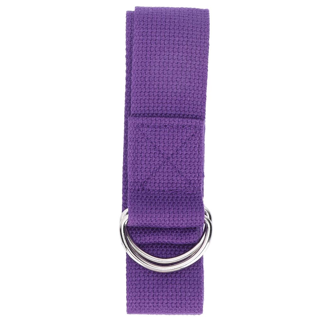 Фитнес-растяжка, неэластичный эластичный ремень для йоги, хлопковые фитнес-ленты с пряжкой DRing(фиолетовый )