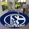Sport Icon Custom Name Round Area Rug Carpet Rug For Living Room Bedroom Sofa Playroom Decor Nonslip Floor Mat
