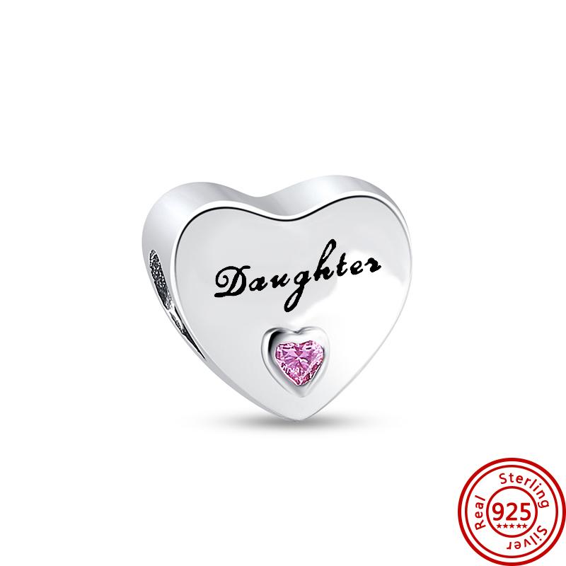 Новый 925 Серебряный Шарм Навсегда Теплый Семья Любовь Мама DIY Бусины Подходит Оригинальные Подвески Браслеты Подарок На День Матери Ювелирные Изделия