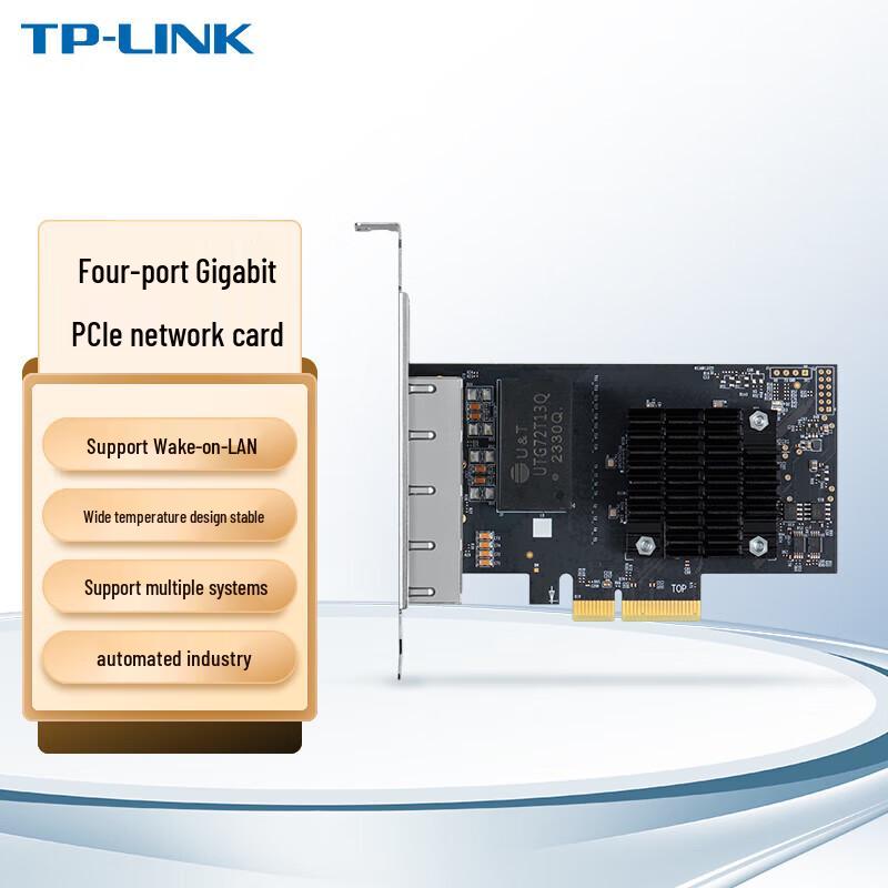 TP-LINK 4-Port Gigabit PCI-E Network Card