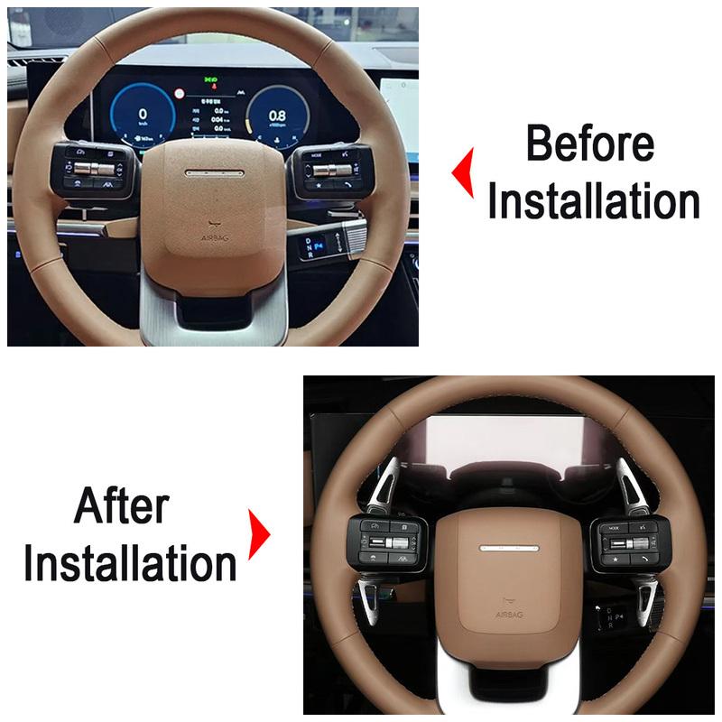 Лепестки переключения передач для Hyundai Santa Fe SantaFe HEV MX5 2024 Руль автомобиля Удлинители рычага переключения передач Наклейки DSG Аксессуары