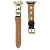 Watch Strap for Apple Watch Series 10 42mm/9 8 7 41mm/SE (2023) SE (2022) SE 6 5 4 40mm/3 2 1 38mm Watch Band Genuine Cow Leather Chain Hole Strap