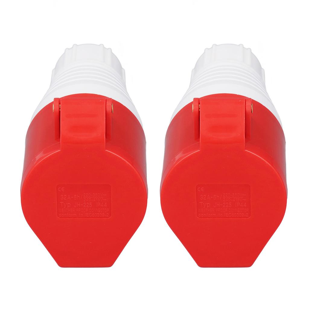 2Pcs 5 Pin IP44 Waterproof Industrial Socket Connector for Electricity Distilleries 220?380V