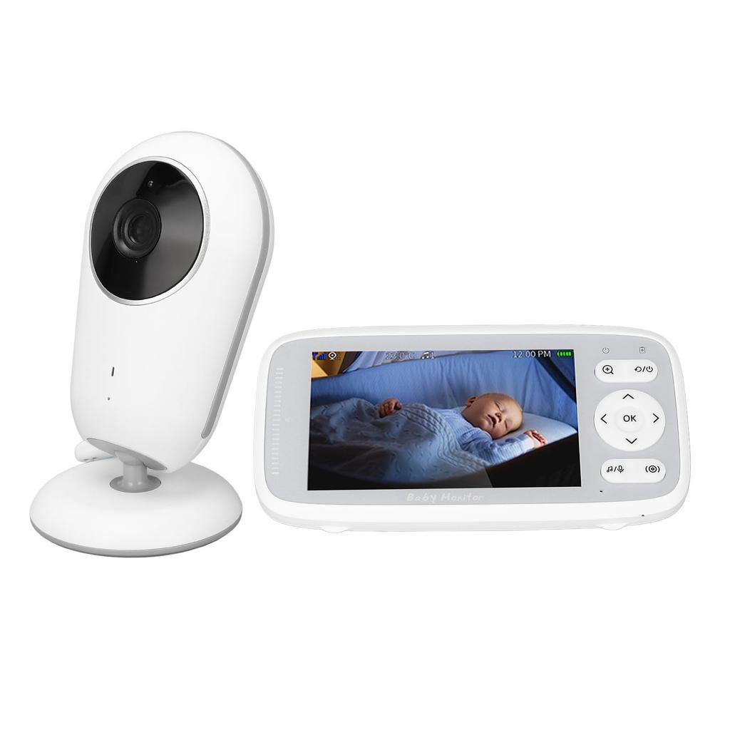 Infant Camera with 4 Inch LCD Screen 1MP Wireless Two Way Talk Lullaby Night Vision Temperature Surv